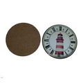 Decorative Absorbent Round Ceramic Cup Coasters with Cork Backing